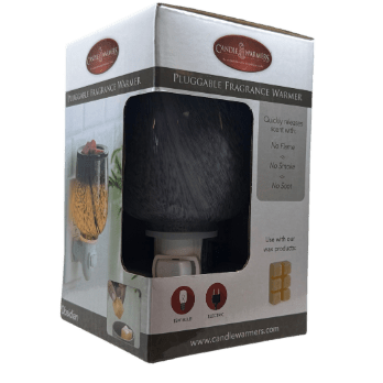 Boxed 2-in-1 Deluxe Fragrance Warmer with branding and product images on a white background