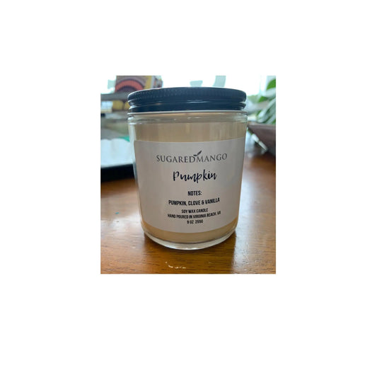Pumpkin Scented Handcrafted Soy Candle Sugared Mango Soaps