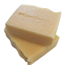 Two bars of soap stacked on top of each other with 'Sugared Mango' branding.