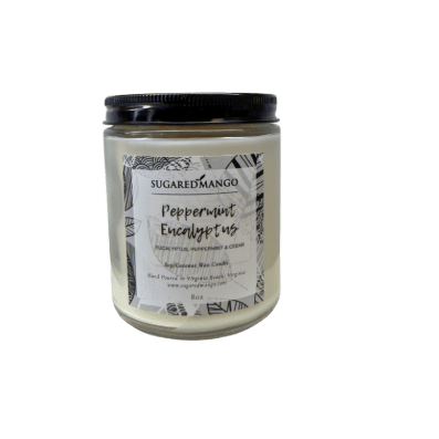 Peppermint Eucalyptus Scented Soy Coconut Candle