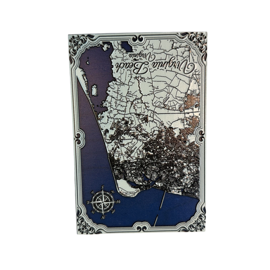 Virginia Beach Map Magnets