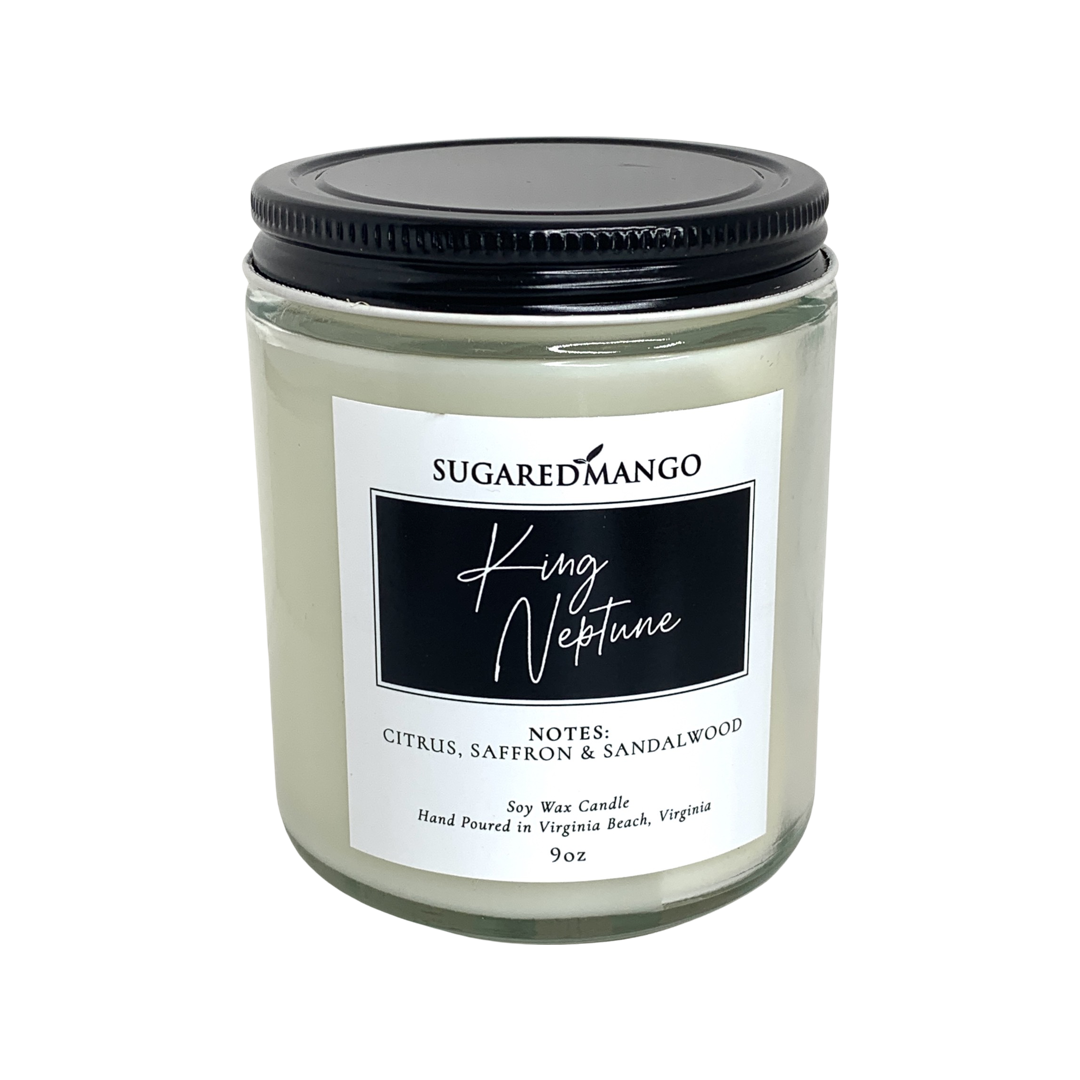 King Neptune Scented Soy Coconut Candle Sugared Mango Soaps