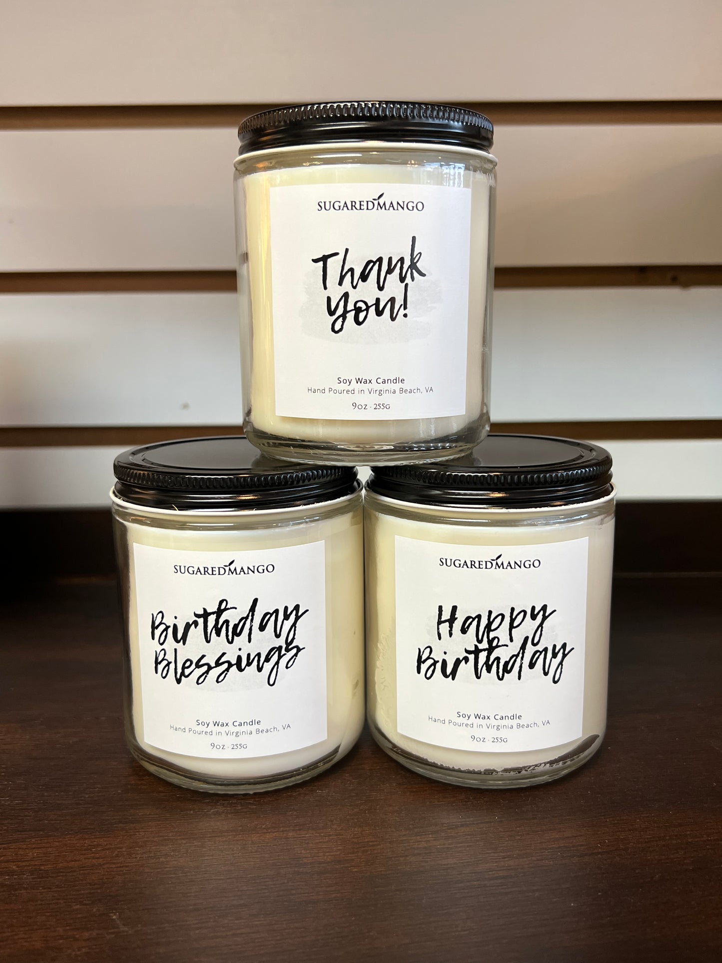 Message Candles Sugared Mango Soaps
