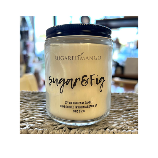 Sugar & Fig Handcrafted Soy Coconut Candle Sugared Mango Soaps